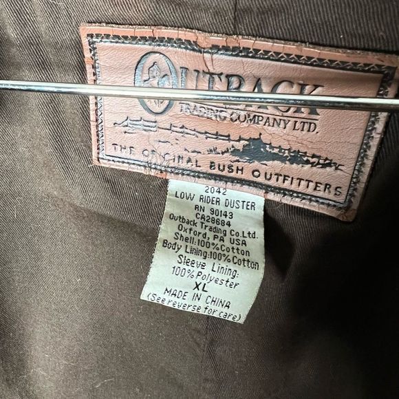 Vintage Australian Outback Oilskin Low Rider Duster Coat XL - Picture 9 of 9